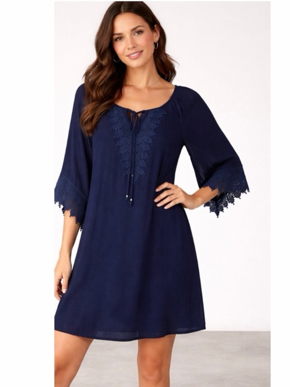 Naif Crochet Detail Shift‎ Dress